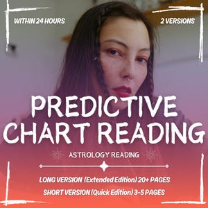 Predictive Astrology Reading, Predictive Same Day Astrology Reading, Future Astrology Predictions, Personalized Astrology Chart Reading