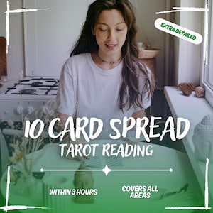 Lettura dei Tarocchi con 10 carte in 3 ore, Lettura Psichica Extra Dettagliata nello stesso orario, Lettura dei Tarocchi Veloce, Amore, Futuro, Carriera, Carte dei Tarocchi