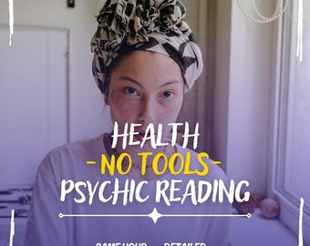 Health No Tools Psychic Reading, Same Hour Health & Wellness Predictions, Intuitive Psychic Report, Fast No Tools Psychic Reading (PDF File)