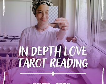 In Depth Love Tarot Reading Same Hour, Same Hour Psychic Reading, Fast Tarot Reading, Love Tarot Cards, In Depth Relationship  Reading
