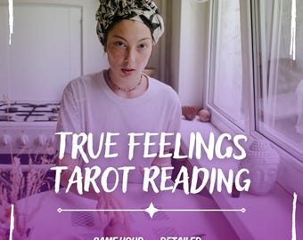 True Feelings Tarot Reading, Same Hour Psychic Reading, Fast Tarot Reading Detailed, Love, Future, Feelings Tarot Cards (PDF File)