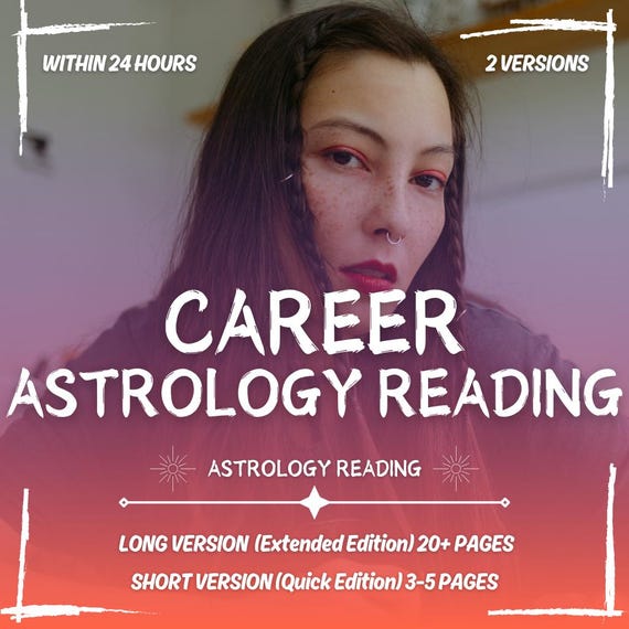 Career Astrology Reading, Custom Career Report, Natal Chart Career Reading, Astrology Chart Reading, Work Life Personalized Career Chart