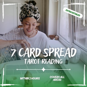 Lettura dei Tarocchi con 7 carte in 2 ore, Lettura Psichica Extra Dettagliata nello stesso orario, Lettura dei Tarocchi Veloce, Amore, Futuro, Carriera, Carte dei Tarocchi