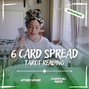 Lettura dei Tarocchi con 6 carte in 2 ore, Lettura Psichica Extra Dettagliata nello stesso orario, Lettura dei Tarocchi Veloce, Amore, Futuro, Carriera, Carte dei Tarocchi
