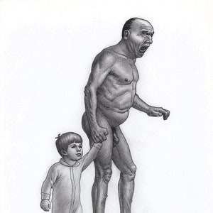 Original ink and graphite preliminary drawing,surreal art,dark art,one of a kind,disturbing,mysterious,absurdist,strange,sketch,unique
