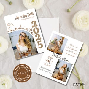 Personalized Graduation Announcement Template: Class of 2025 (Digital Download)