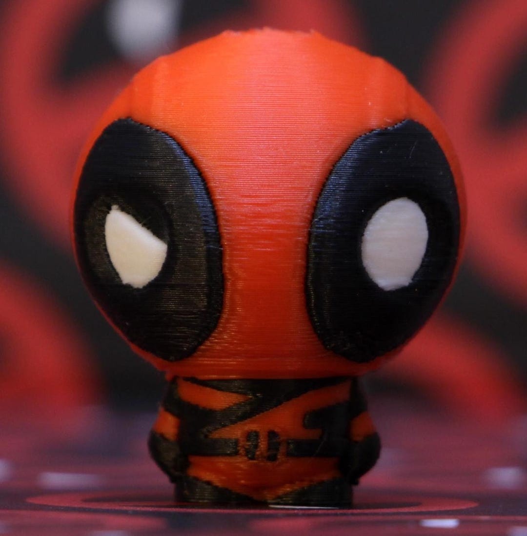 Deadpool Keychain | 3D Printed Marvel Mini Charm, Comic Collectible ...
