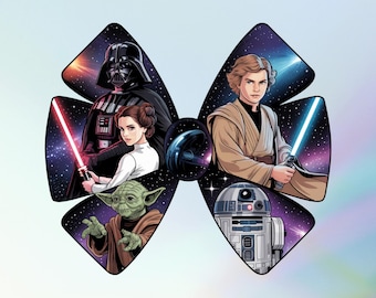 Star Wars Bow PNG: Jedi, Sith & Droid Galaxy Clipart (Digital Download)