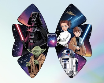Star Wars Bow PNG: Jedi, Sith & Cartoon Characters (Digital Download)