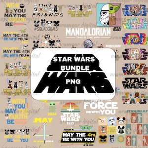 Starwars 30+ Png Bundle, Star Wars PNG, Star Wars PNG, PNG Files for Cricut, Darth Vader Png, Mandalorian Png, May The Force Be With You