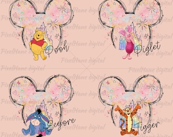 Magic Kingdom Winnie the Pooh & Friends PNG: Trip Shirt Design (Digital Download)