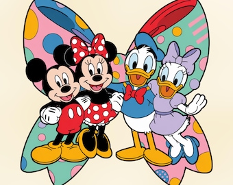 ディズニー ミッキーと仲間たちのリボン PNG バンドル、かわいい