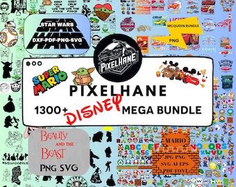 1300+ Disney Mega PNG SVG Bundle, Star Wars, Mario, Cars, Belle PNG Svg, Dxf, Disney Bundle, Magical Kingdom Bundle, Cartoon Mega Bundle