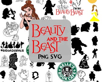 Belle, Beauty And The Beast Png SVG Bundle, Belle, Princess, Beast SVG, I&#39;m His Beauty SVG, Beauty Clipart, Cut Files For Cricut Silhouette