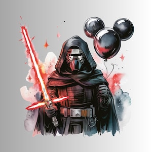 Star Wars Balloon PNG Bundle, Star Wars Birthday Digital Download, Darth Vader Grogu Balloons, Mickey Ears PNG Sublimation,Star Wars Baloons