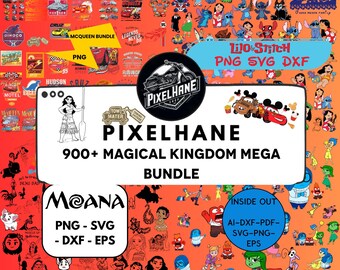 900+ Disney Mega Bundle, Cars McQueen Png Bundle, Moana, Lilo & Stitch Png, Inside Out, Cartoon Clipart, Disney Mega Bundle, Disney Digital