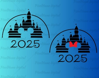 Disney Magical Castle 2025 PNG, Family Trip PNG, Clipart Mouse Ears, Projekt koszulki na wakacje, Pobieranie cyfrowe
