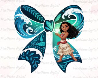 Moana Bow PNG: Island Princess Clipart (Digital Download)
