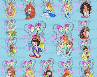 Princess PNG Bundle: Fairytale Castle Clipart (Digital Download)