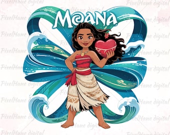Moana Bow PNG: Island Princess Clipart Bundle (Digital Download)