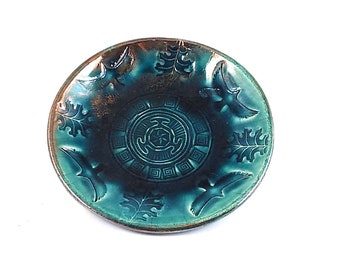 Greek Goddess Hecate Hekate Wheel Offering Bowl Handmade Ceramic Pottery