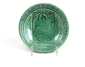 Goddess Green Tara Offering  Bowl Handmade Ceramic Pottery