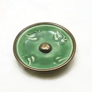 Incense Burner Handmade Pottery Aum Buddhist Meditation