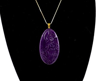 Tibetan Buddhist Goddess Tara Purple Pendant