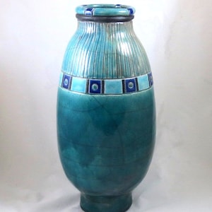 Coil Built and Hand Carved Raku Pottery Vessel Funerary Urn image 3