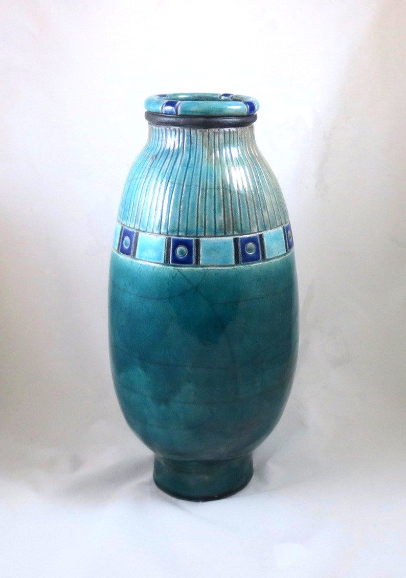 Coil Built and Hand Carved Raku Pottery Vessel Funerary Urn image 3