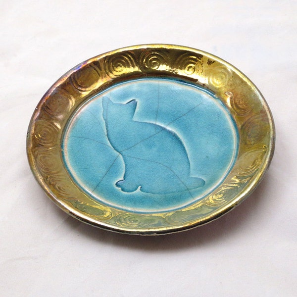 CAT MOON  Bowl Handmade Pottery