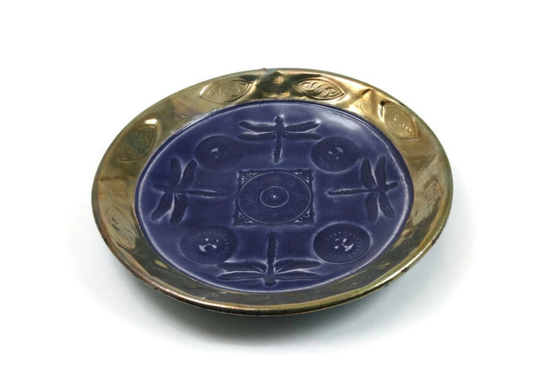 Celtic Dragonfly Bowl Handmade Ceramic Raku Pottery - Etsy