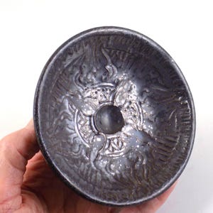 Ciotola per offerte buddista Vajra o Dorje in ceramica fatta a mano