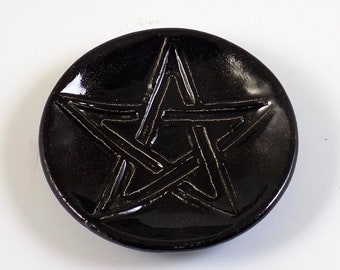 Pentagram Offering Bowl Handmade Ceramic Pottery