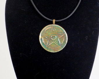 Pentagram  Ceramic Pendant