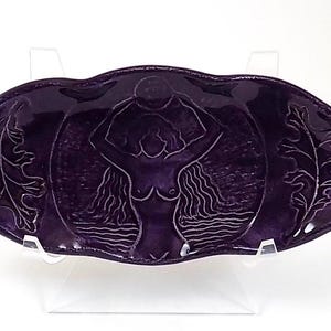 Porte-bougie brûle-encens en chêne Gaia, porte-taches, poterie d&#39;autel