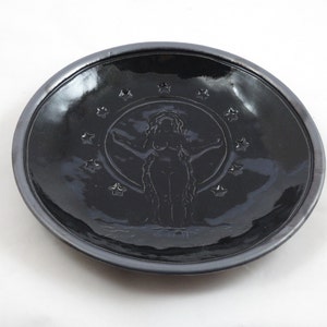 Goddess Gaia Mother Earth Nocturne  Offering Bowl Handmade Pottery