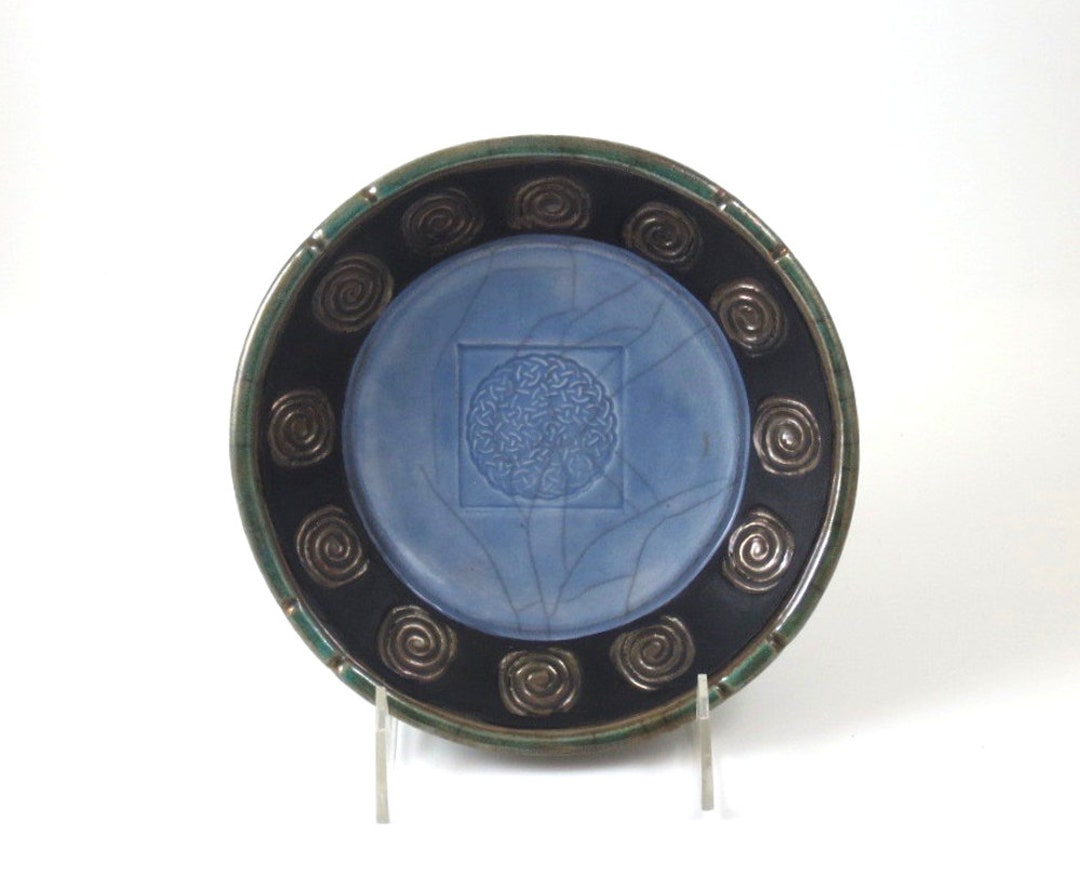 CELTIC Design OFFERING BOWL Handmade Raku Pottery - Etsy