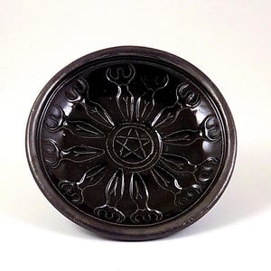Goddess Pentagram Offering Bowl Handmade Pottery