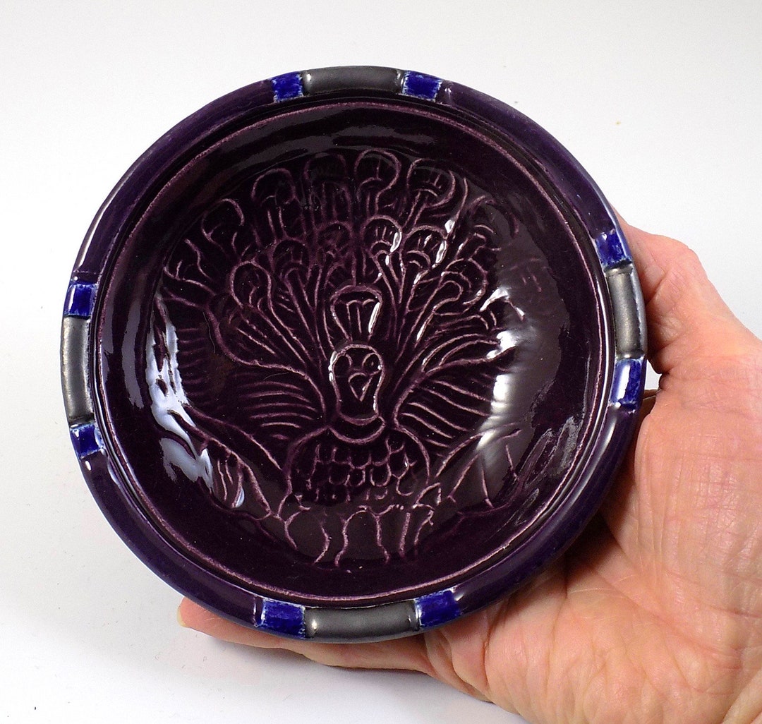 Raku Pottery Ancient Peacock Offering Blessing Bowl - Etsy