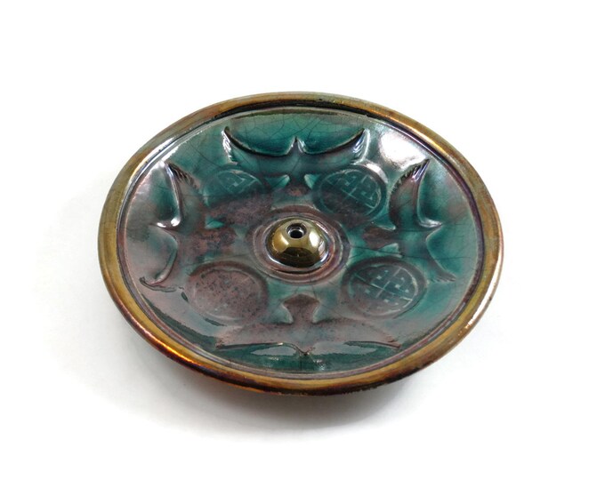 Incense Burner Raven CELTIC RAKU Handmade Pottery-ceramic - Etsy