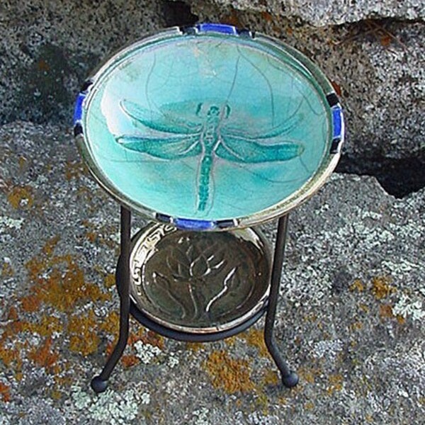 Essential Oil Aromatherapy Diffuser Dragonfly Handmade Raku