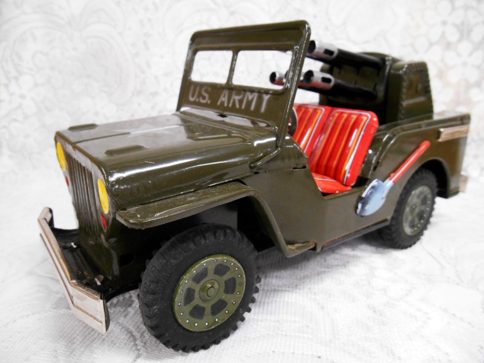 Vintage Tin Jeep - Etsy