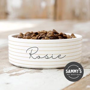 Ceramic, Personalized Dog Bowls with Name, perfect for Custom Dog Gifts or a Gift for Dog Lovers