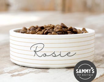 Ceramic, Personalized Dog Bowls with Name, perfect for Custom Dog Gifts or a Gift for Dog Lovers