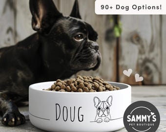 Cute Dog Bowls, Ceramic Dog Bowls, Personalized Dog Bowl, Custom Dog Bowl, Dog Water Bowl, Dog Food Bowl, Pet Bowls, Puppy Bowls