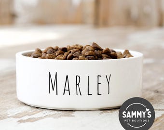 Ceramic Personalized Dog Bowls with Name, Perfect for Custom Dog Gifts or Gifts for Dog Lovers