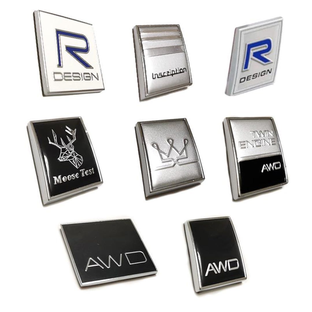 Volvo R Design Emblem Volvo R Design Emblem, AWD, Deer, Stag Rear Trunk Wing small & Large ...