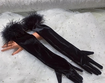 ZaZa Bridal Guanti Lunghi Sotto Il Gomito In Raso Elasticizzato - Foto 7