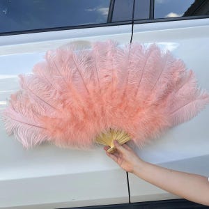 Straußenfeder Fächer: Handgefertigte Burlesque-Tanzrequisite